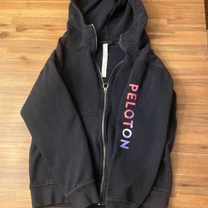 Lululemon x Peloton black zip up hoodie. Size 6